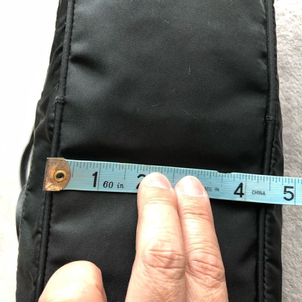 Vintage Prada Tessuto Black Nylon Front Zipper Pocket Mini Boston Bag - Picture 16 of 16